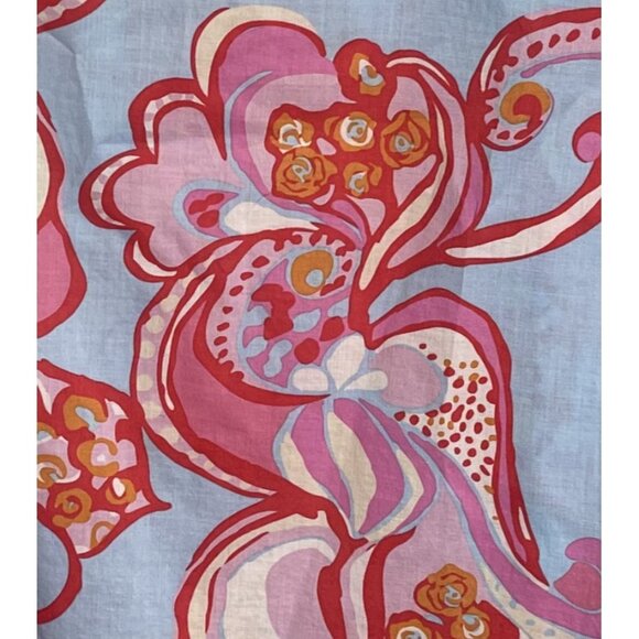 J.McLaughlin Womens Cotton Floral Tunic Top V-Neck‎ Med Chic Resort Work Comfort - Picture 4 of 8